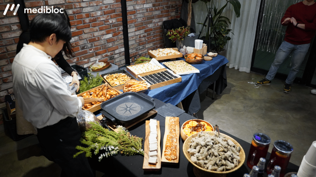 뷔페, 음식, 식사, 워크샵, 케이터링