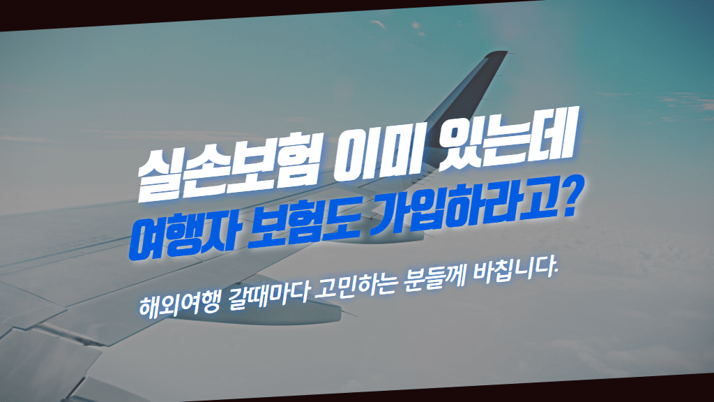 실손보험 있어도 여행자보험 꼭 가입해야할까?